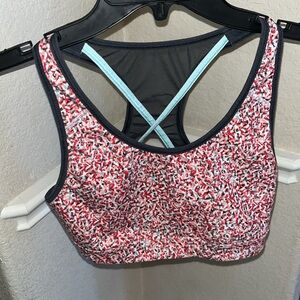 Old Navy red & gray sports bra Size S